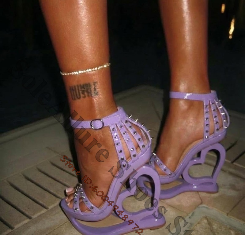 Hot Pink Spike Stud Caged Hear – Casual Sandal Leather Bewertung und Preis