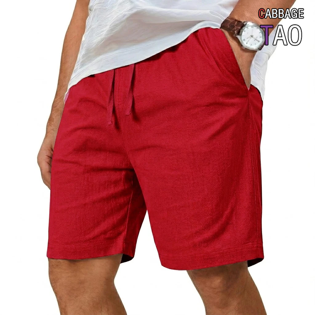 Übergroße Baumwoll-Leinen-Shor – Short Linen Drawstring Bewertung und Preis